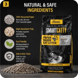 REMU SMARTCATTY Lightweight Paper Based Cat Litter