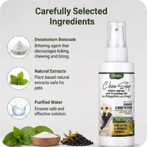 REMU Chew Stop Bitter Spray and Training Aid