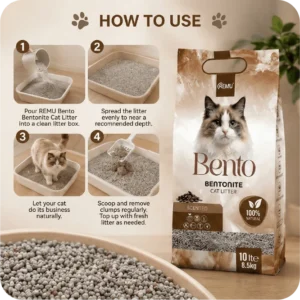 REMU Bento Bentonite Cat Litter – Scented